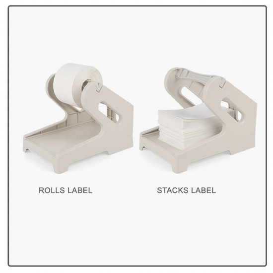 Thermal Printer Label Black Holder Rolls and Stacks